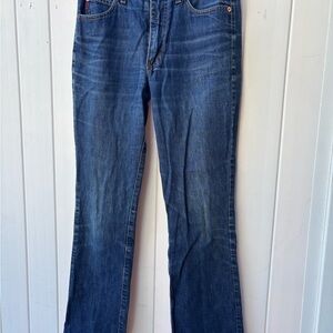Vintage Guess Women's Straight Leg Blue Jeans